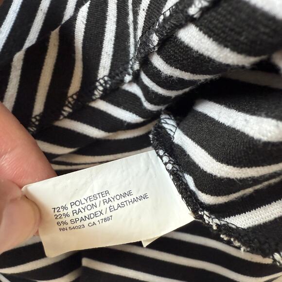 Gap Women's Black and White Striped Stretch Sleeveless Work Dress sz 14 - Picture 4 of 6